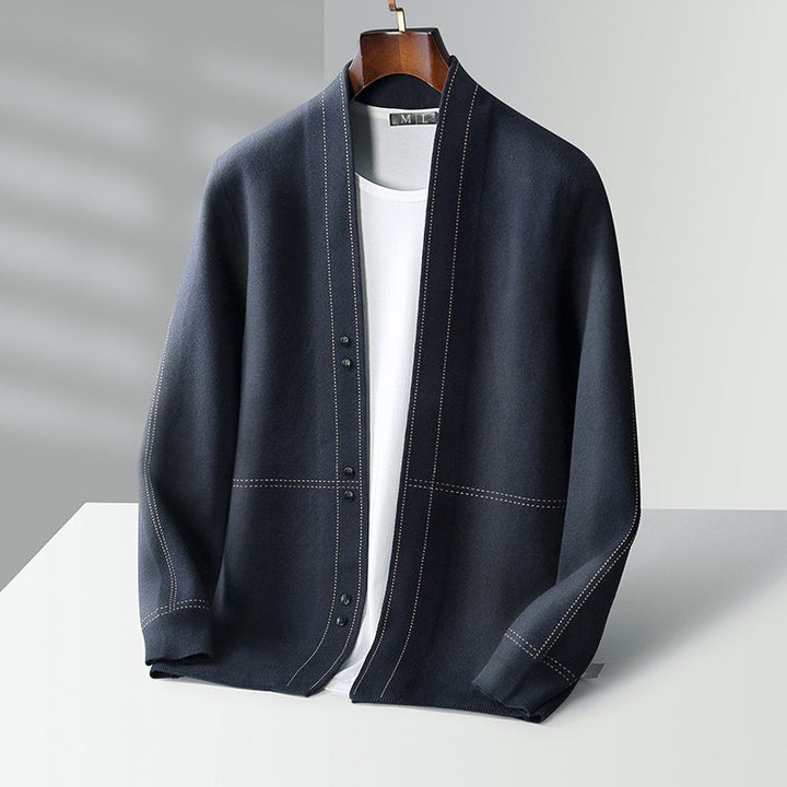 CLEMENT | MEN'S CARDIGAN SWEATER KNIT JACKET BUTTON UP 2