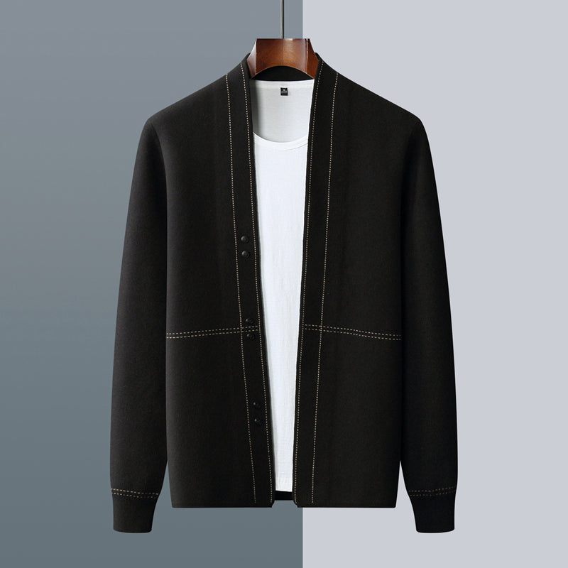 CLEMENT | MEN'S CARDIGAN SWEATER KNIT JACKET BUTTON UP 3