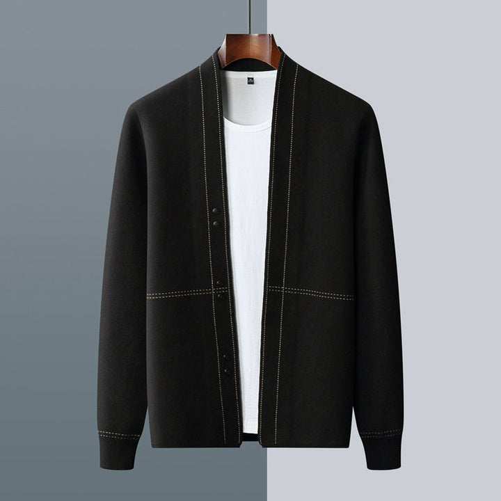 CLEMENT | MEN'S CARDIGAN SWEATER KNIT JACKET BUTTON UP 3