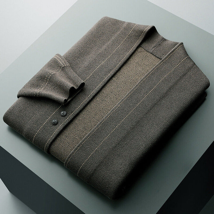 CLEMENT | MEN'S CARDIGAN SWEATER KNIT JACKET BUTTON UP 5