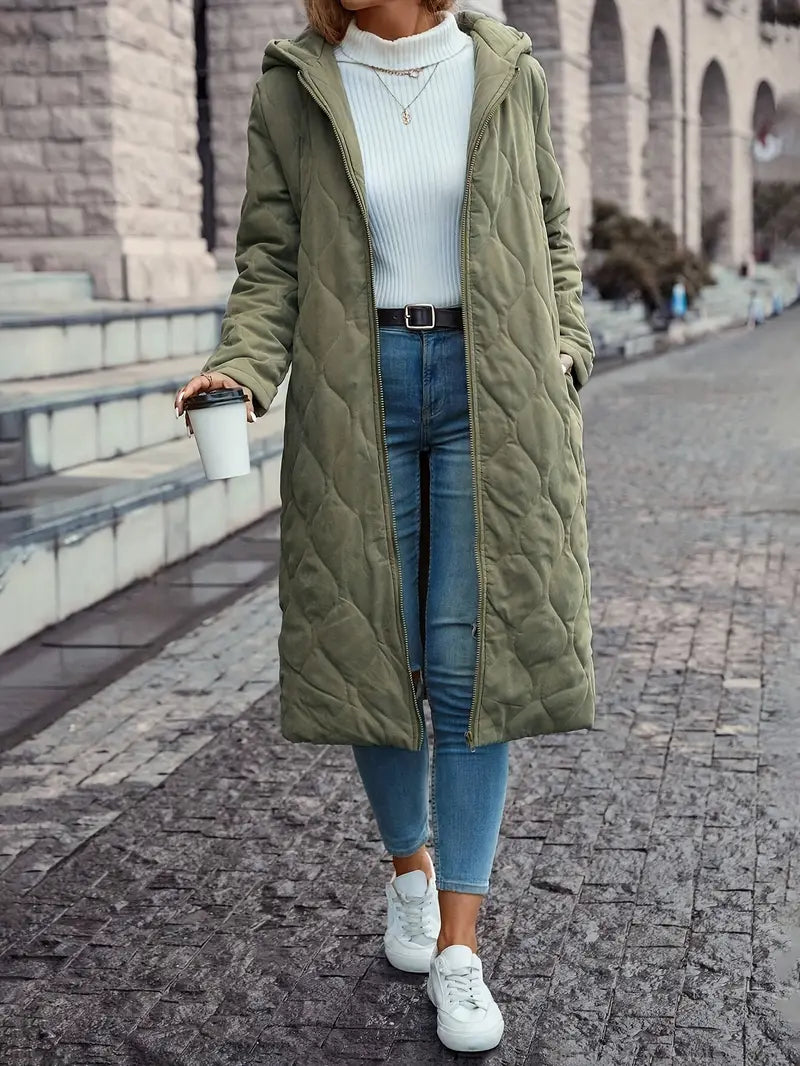CORDELIA - LONG HOODED QUILTED COAT 2