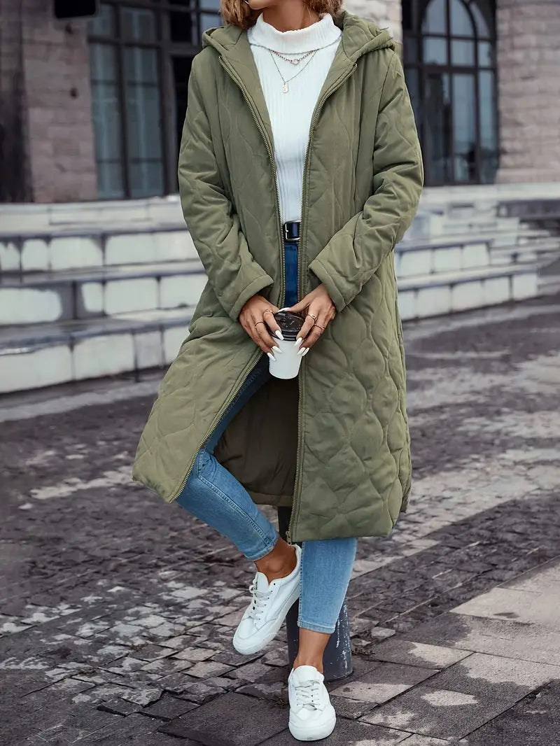 CORDELIA - LONG HOODED QUILTED COAT 3
