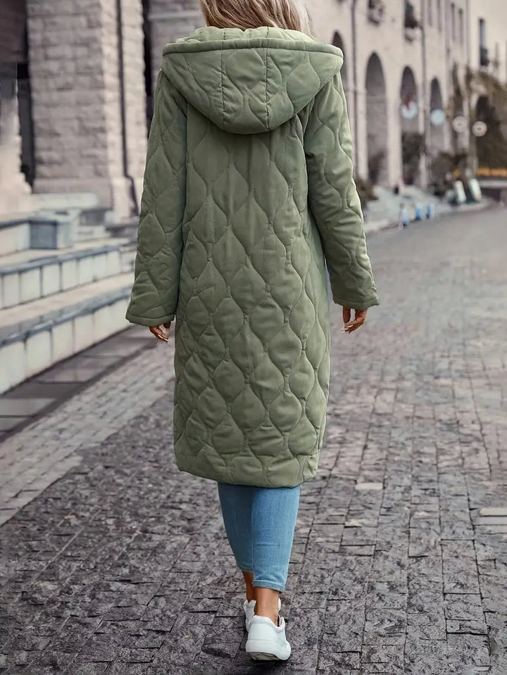 CORDELIA - LONG HOODED QUILTED COAT 5