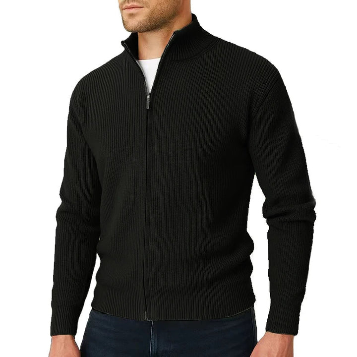 CORENTIN | MEN'S FULL ZIP KNIT CARDIGAN STAND COLLAR SWEATER JACKET 1