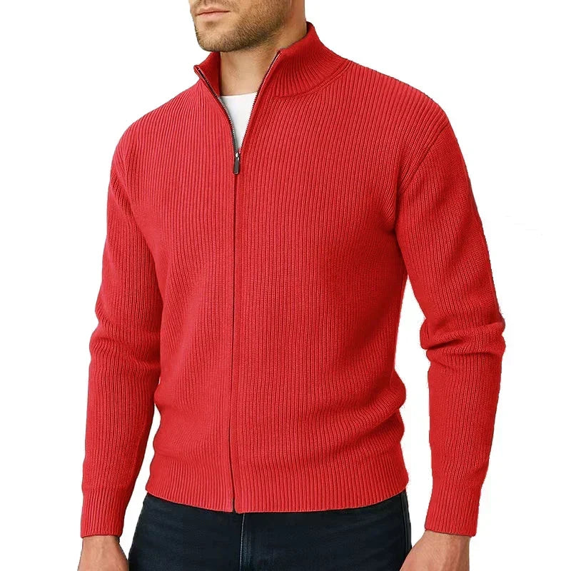 CORENTIN | MEN'S FULL ZIP KNIT CARDIGAN STAND COLLAR SWEATER JACKET 2