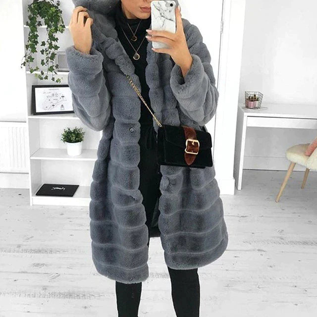 CORINNE | WOMEN'S FAUX FUR COAT LONG HOODED WINTER 1