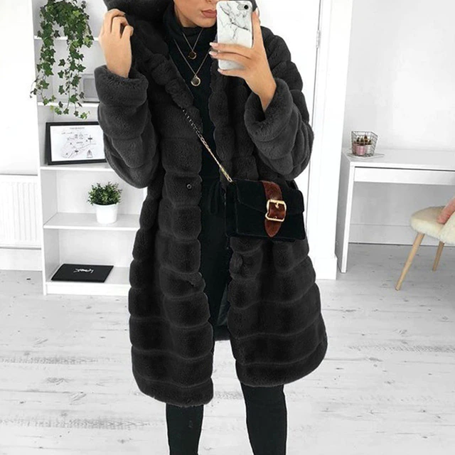 CORINNE | WOMEN'S FAUX FUR COAT LONG HOODED WINTER 2