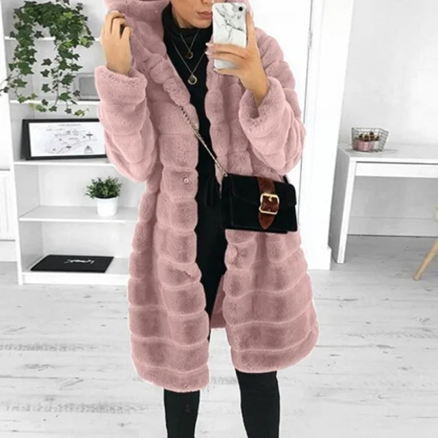 CORINNE | WOMEN'S FAUX FUR COAT LONG HOODED WINTER 4