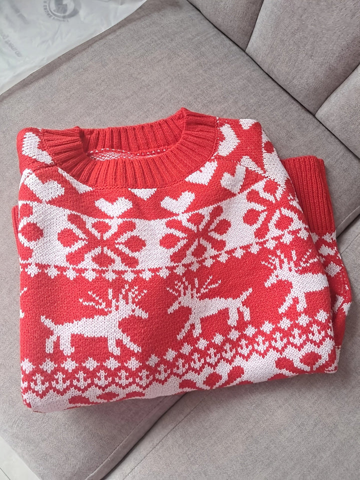 Women's Fair Isle Christmas Sweater – Detail View