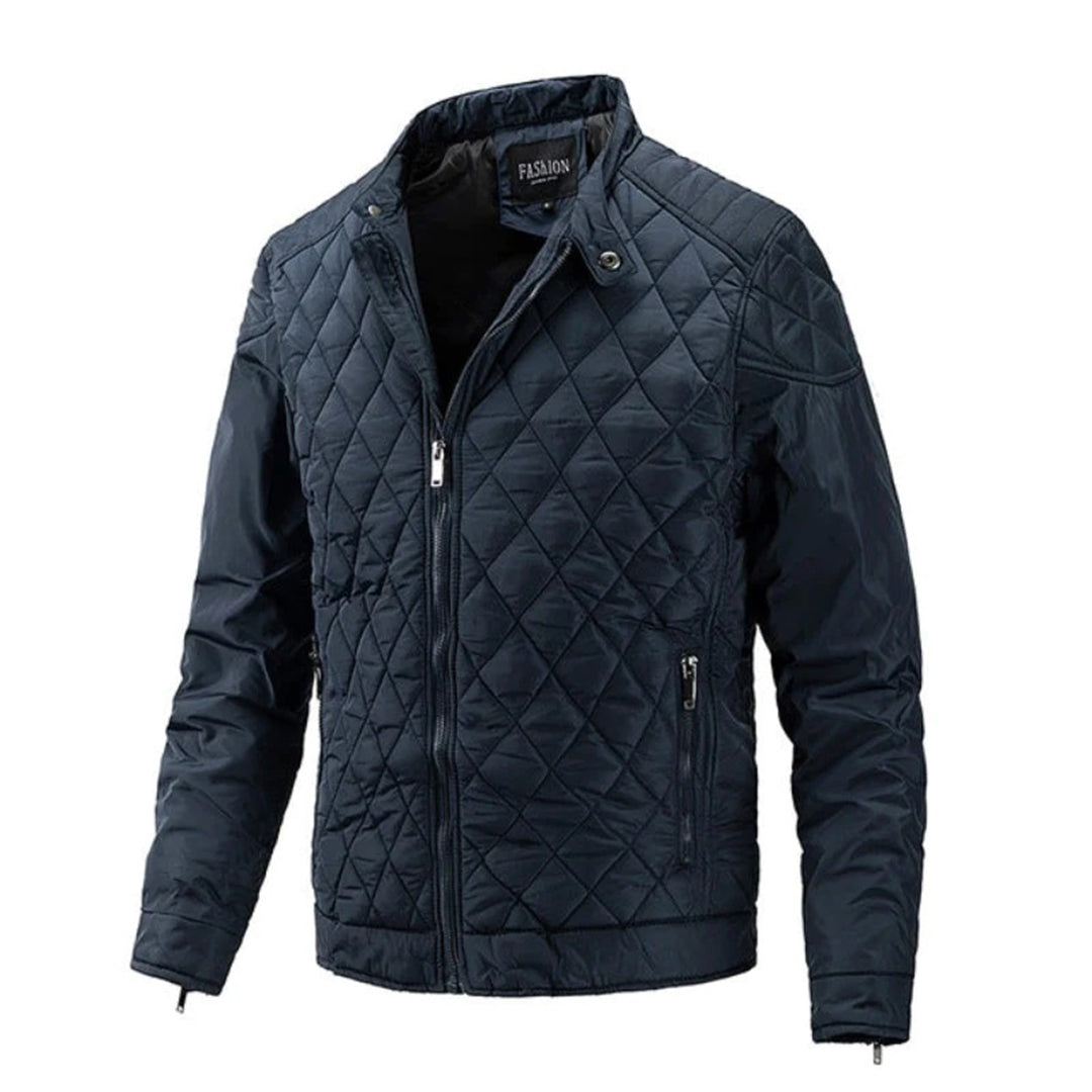 Men's Quilted Puffer Jacket – Blue