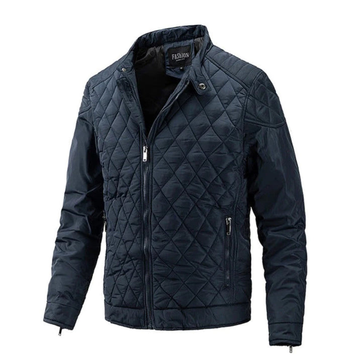 Men's Quilted Puffer Jacket – Blue
