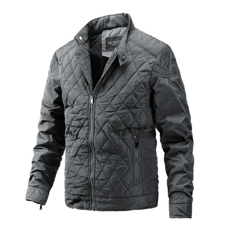 Men's Quilted Puffer Jacket – Gray