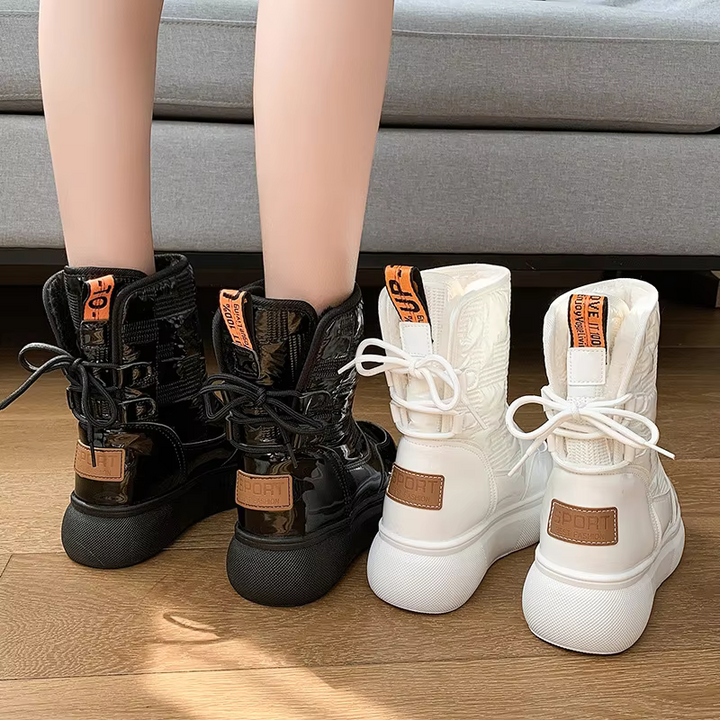 Women's Fur Lined Sneaker Snow Boots – Detail View