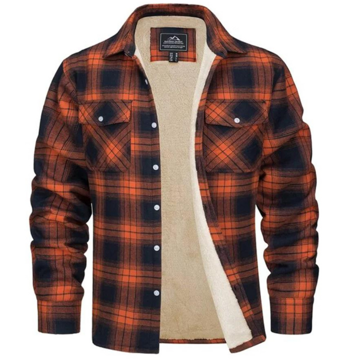 DAWSON | MEN'S SHERPA LINED JACKET PLAID FLANNEL 1