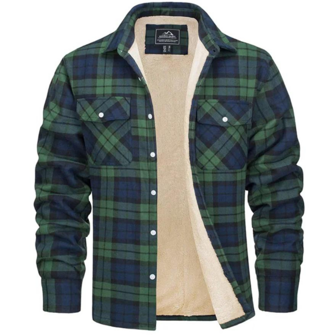 DAWSON | MEN'S SHERPA LINED JACKET PLAID FLANNEL 2
