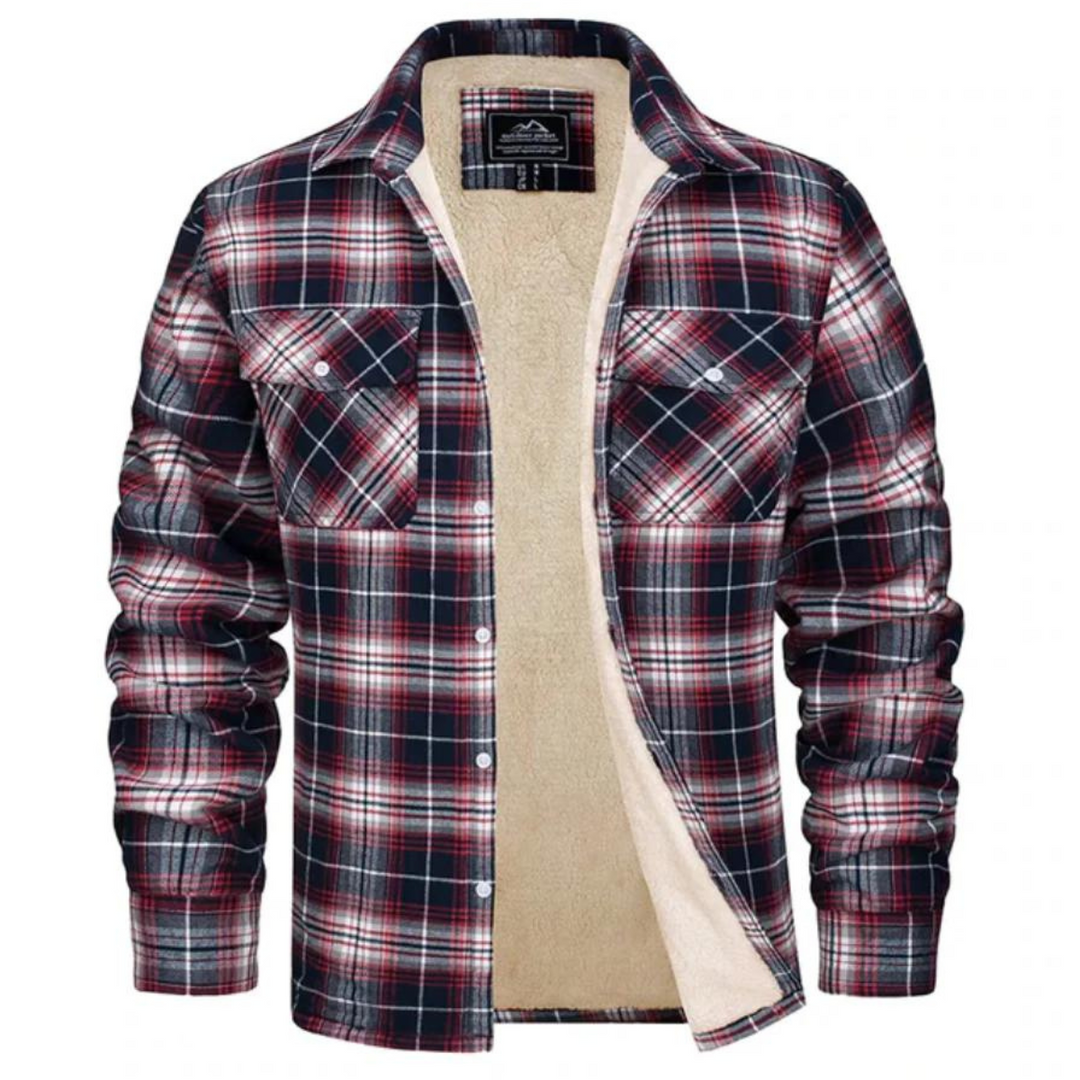 DAWSON | MEN'S SHERPA LINED JACKET PLAID FLANNEL 3