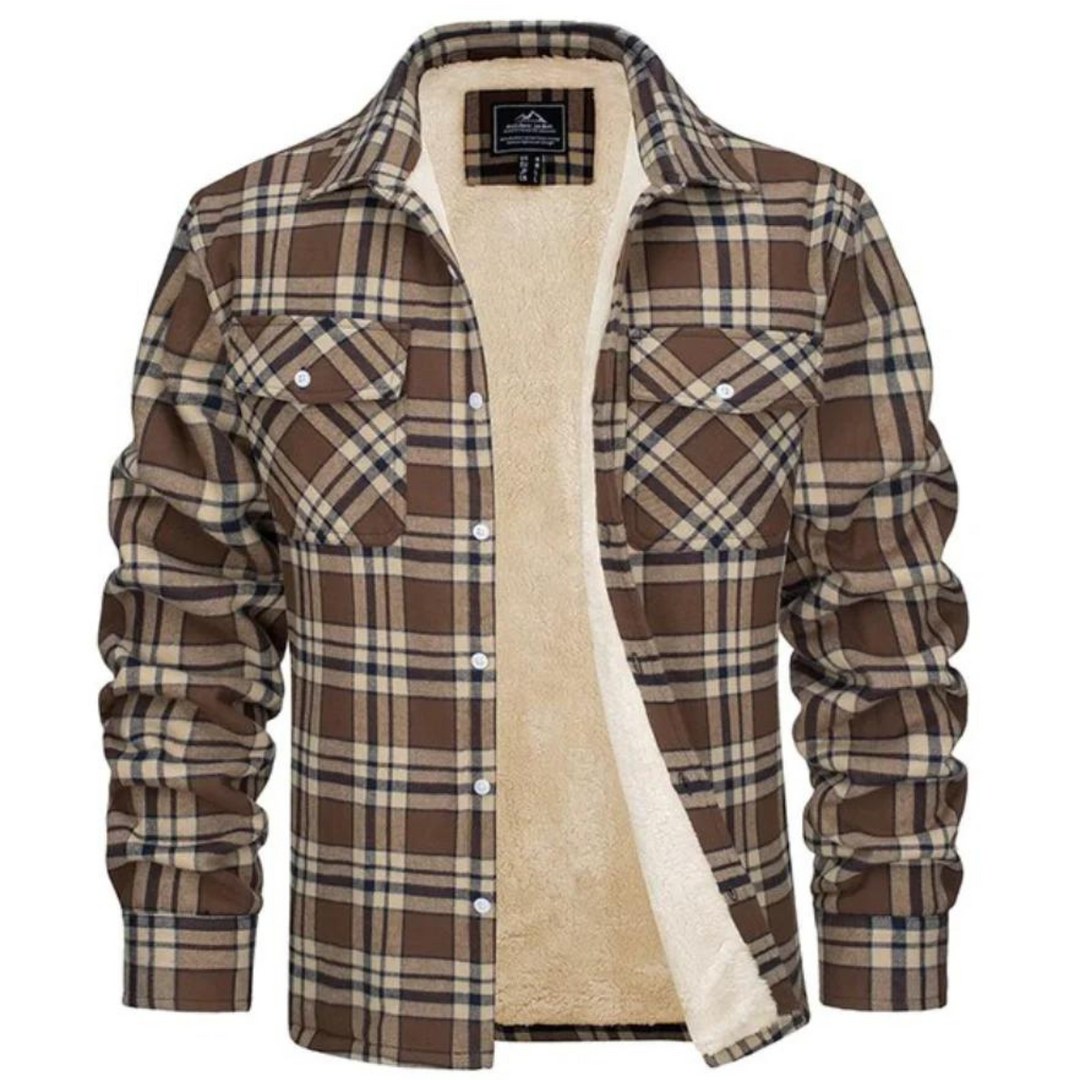 DAWSON | MEN'S SHERPA LINED JACKET PLAID FLANNEL 5