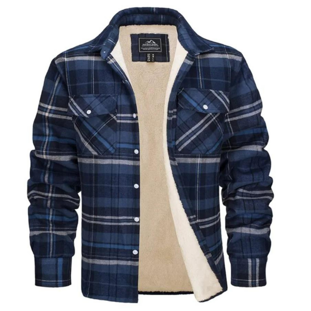 DAWSON | MEN'S SHERPA LINED JACKET PLAID FLANNEL 7