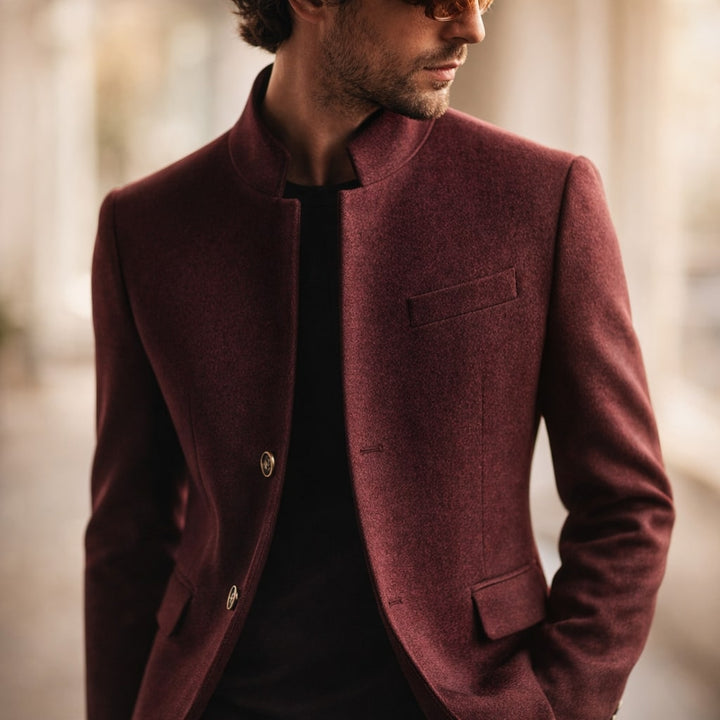 DESMOND - STAND COLLAR WOOL COAT 8