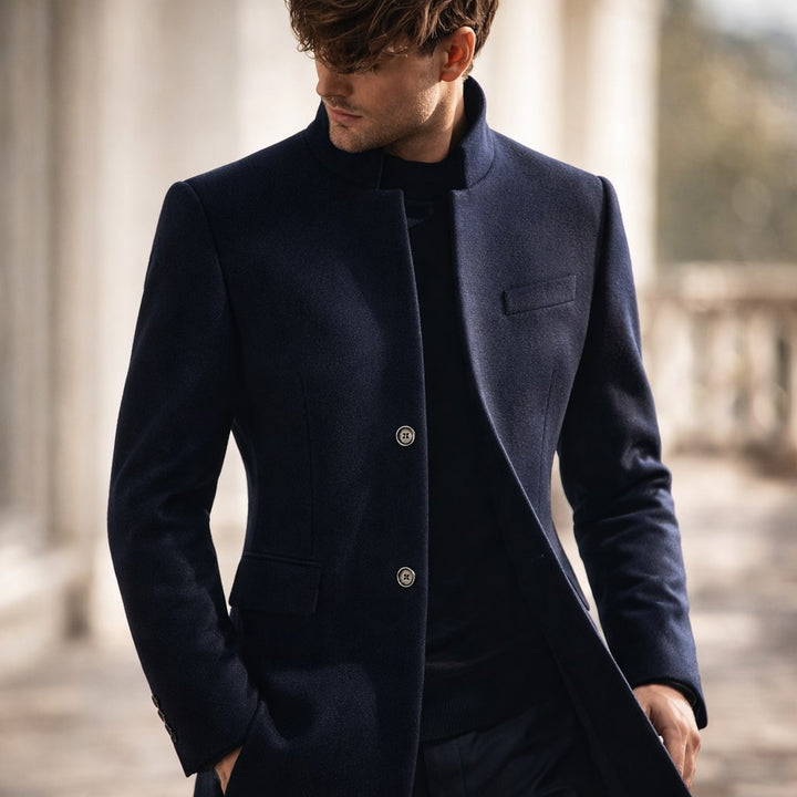 DESMOND - STAND COLLAR WOOL COAT 9