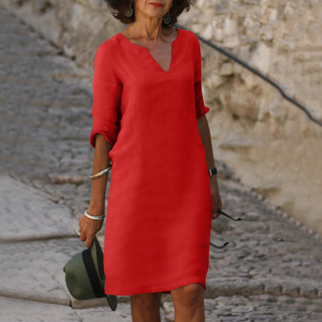 Romy | Comfortable V-Neck Dress