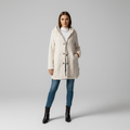 Dominique | Women's Faux Fur Cable Knit Cardigan