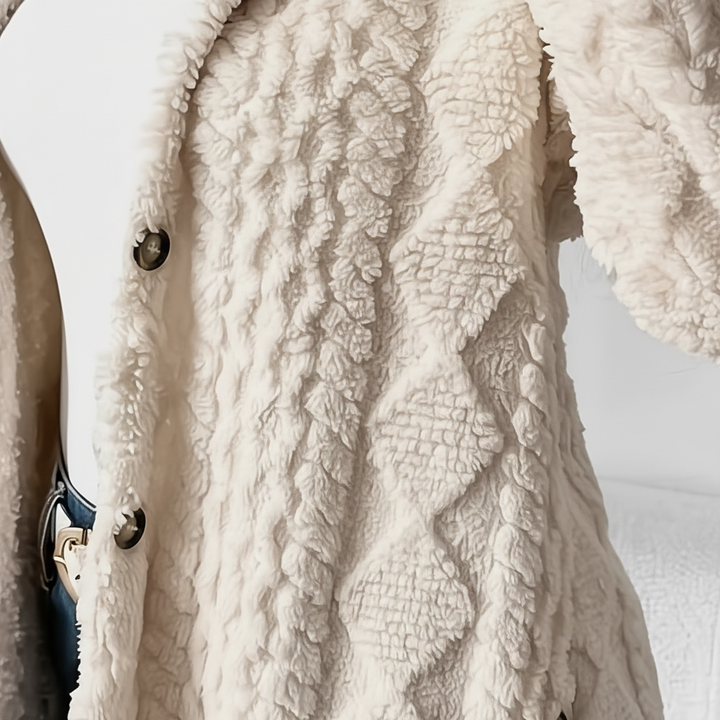 DOMINIQUE | WOMEN'S LONG CARDIGAN SWEATER CHUNKY CABLE KNIT 11