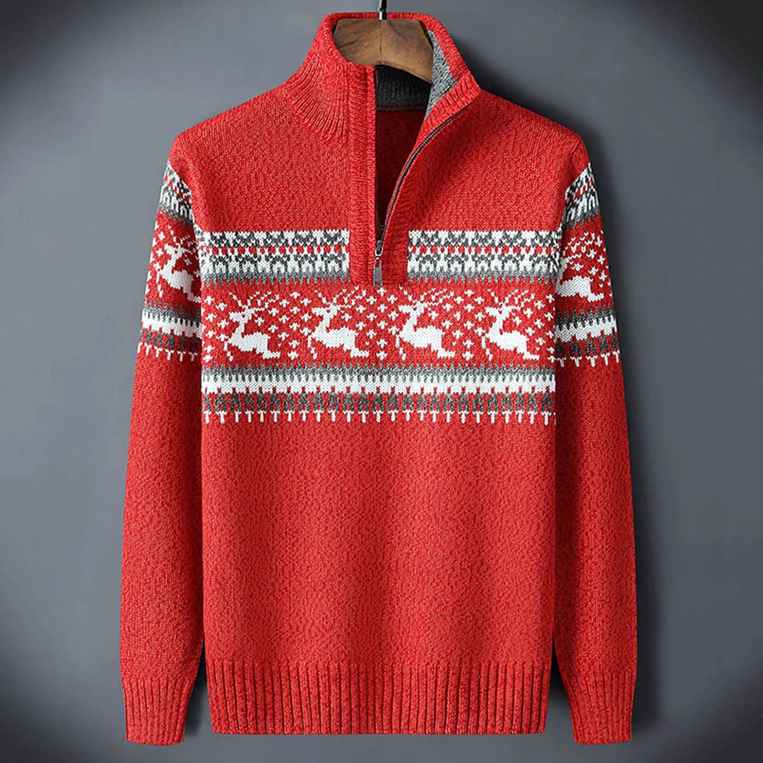 DOUGLAS | MEN'S QUARTER ZIP SWEATER KNIT PULLOVER 2
