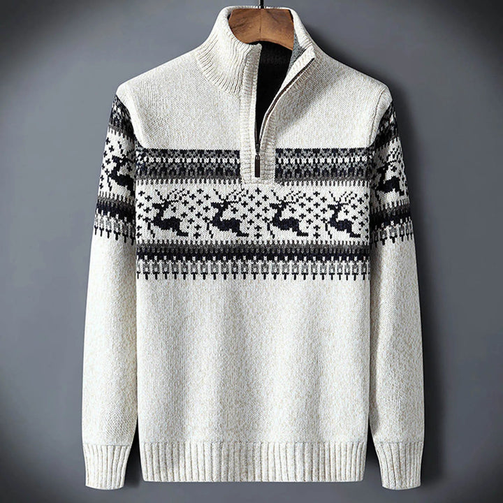 DOUGLAS | MEN'S QUARTER ZIP SWEATER KNIT PULLOVER 3
