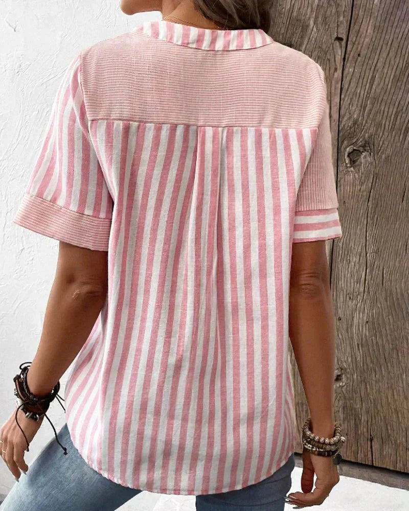 Marigold | Soft Striped Blouse
