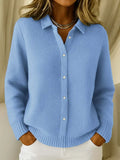 Edie | Women's Waffle Knit Button-Front Cardigan