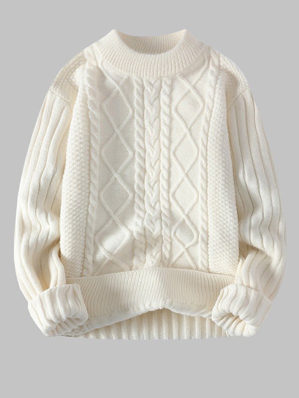 EDMUND | MEN'S CABLE KNIT SWEATER CREW NECK 2