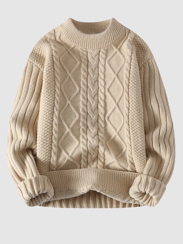 EDMUND | MEN'S CABLE KNIT SWEATER CREW NECK 3