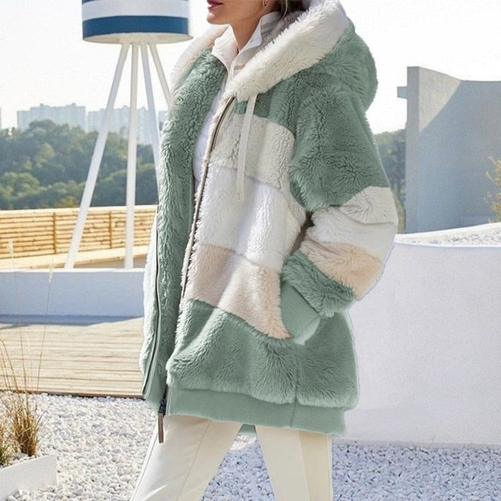 ELVIRE | WOMEN'S SHERPA JACKET HOODED FLEECE TEDDY WINTER 1
