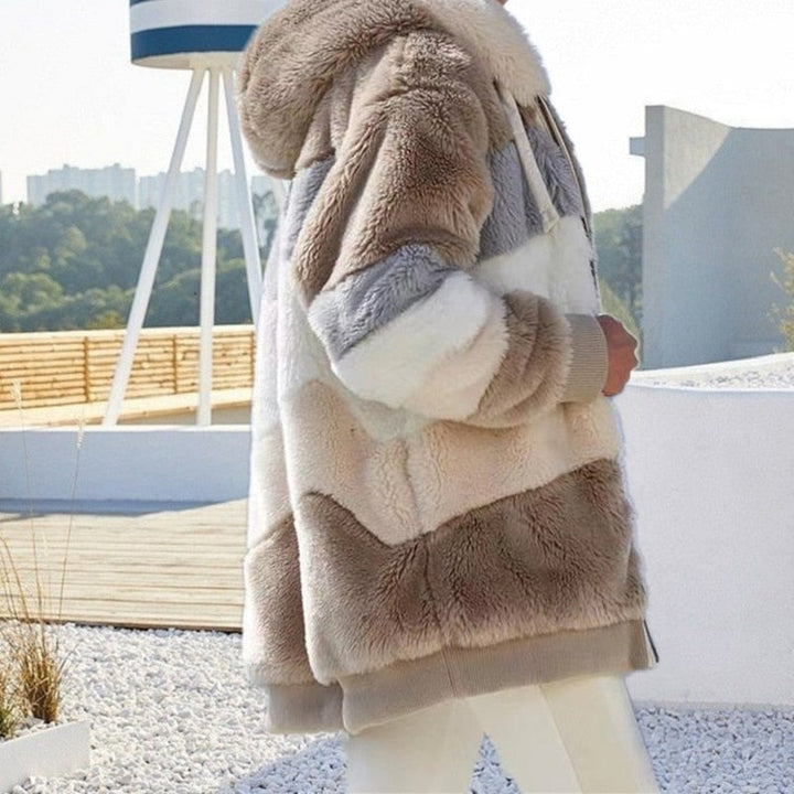 ELVIRE | WOMEN'S SHERPA JACKET HOODED FLEECE TEDDY WINTER 10