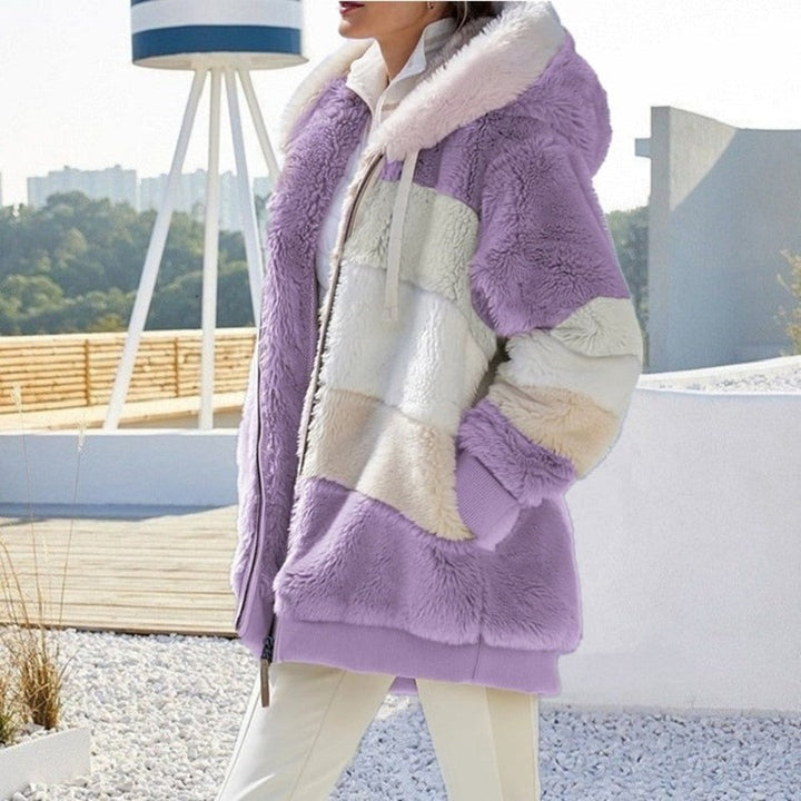 ELVIRE | WOMEN'S SHERPA JACKET HOODED FLEECE TEDDY WINTER 5