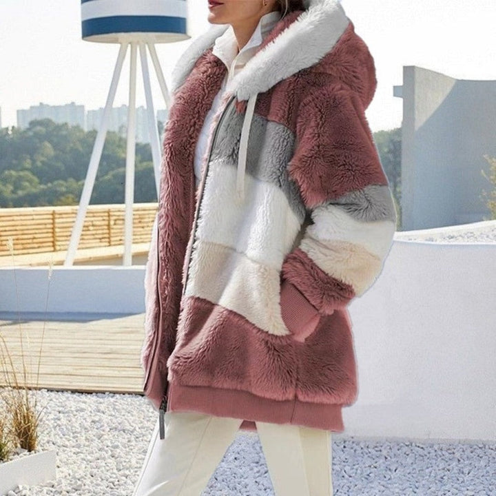 ELVIRE | WOMEN'S SHERPA JACKET HOODED FLEECE TEDDY WINTER 6