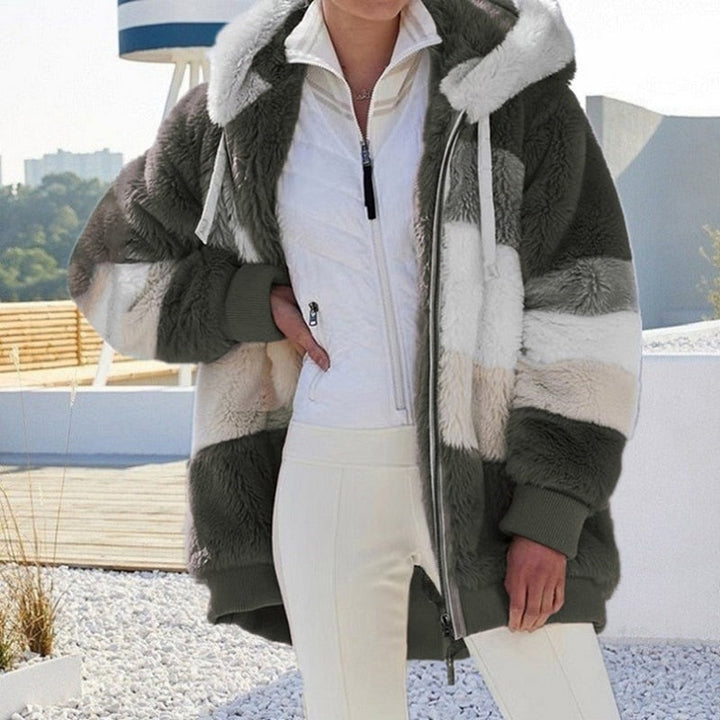 ELVIRE | WOMEN'S SHERPA JACKET HOODED FLEECE TEDDY WINTER 7