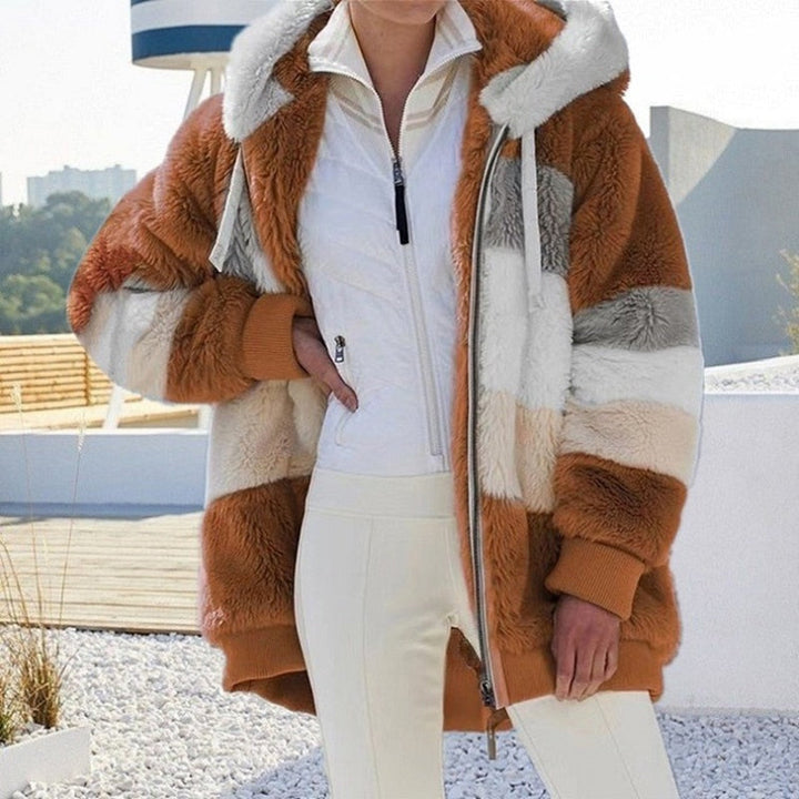 ELVIRE | WOMEN'S SHERPA JACKET HOODED FLEECE TEDDY WINTER 8
