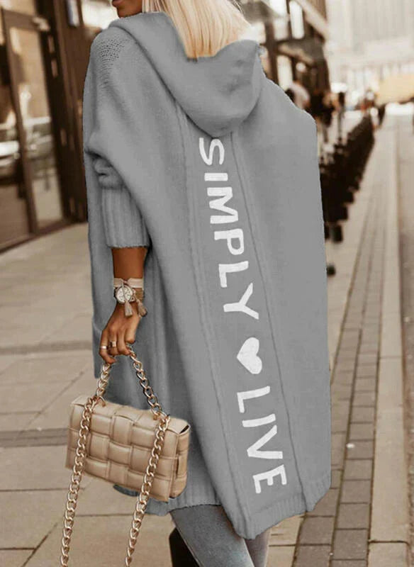 EMMANUELLE | WOMEN'S HOODED CARDIGAN LONG DUSTER KNIT SWEATER 6