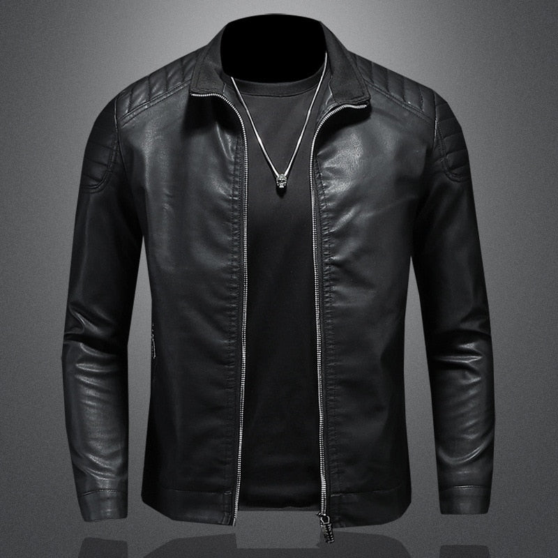 EMORY - CLASSIC BIKER MEN'S LEATHER JACKET 2