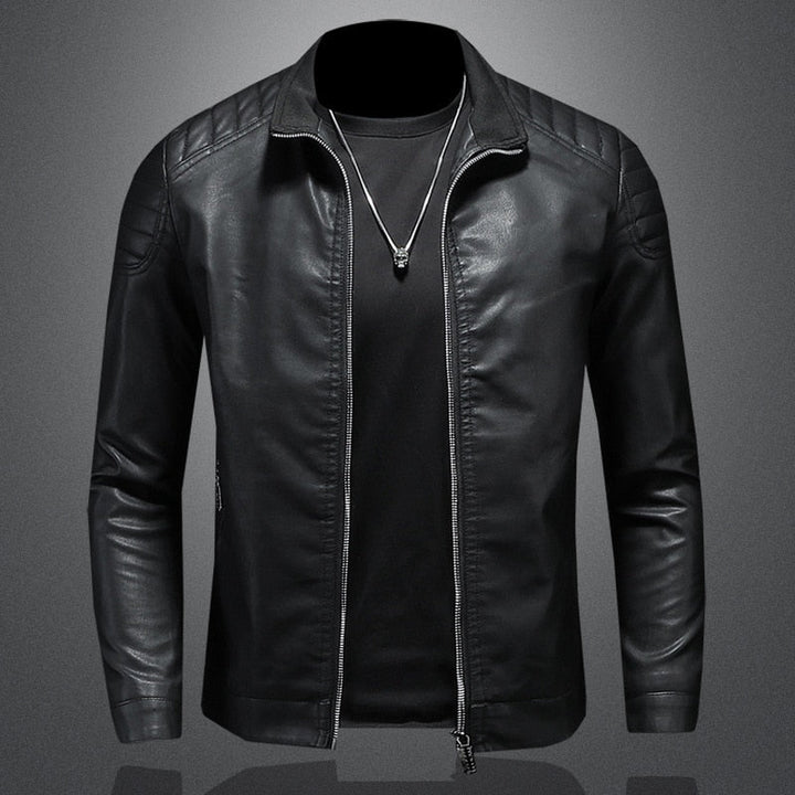 EMORY - CLASSIC BIKER MEN'S LEATHER JACKET 2