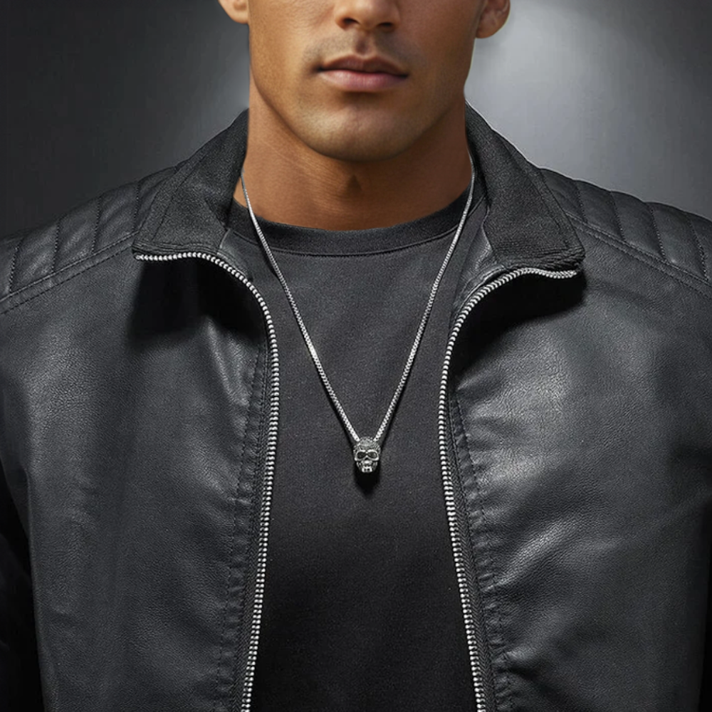 EMORY - CLASSIC BIKER MEN'S LEATHER JACKET 4