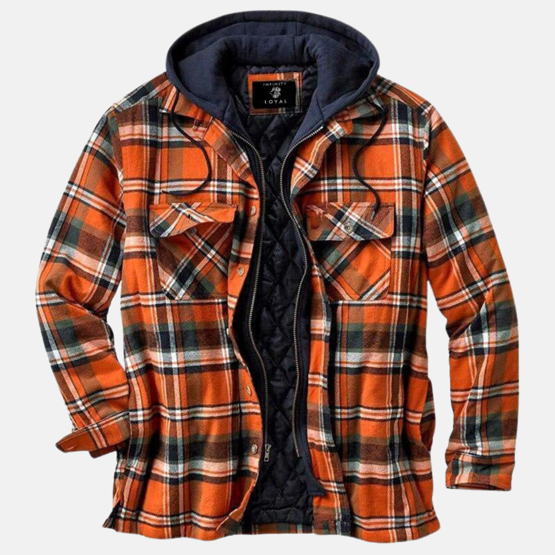 ERICH | MEN'S CHECK JACKET CASUAL WARM LINED 5