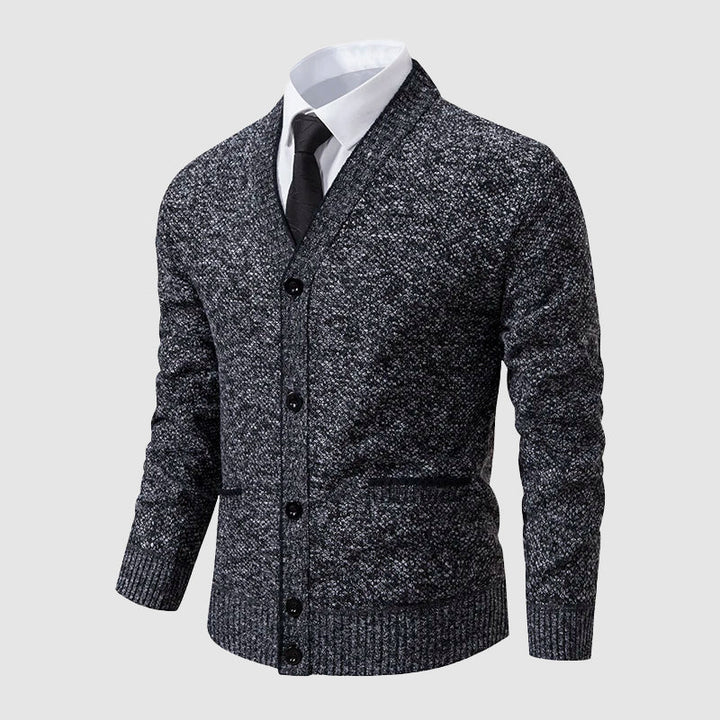 ETIENNE | MEN'S SHAWL COLLAR CARDIGAN SWEATER KNIT BUTTON UP 1