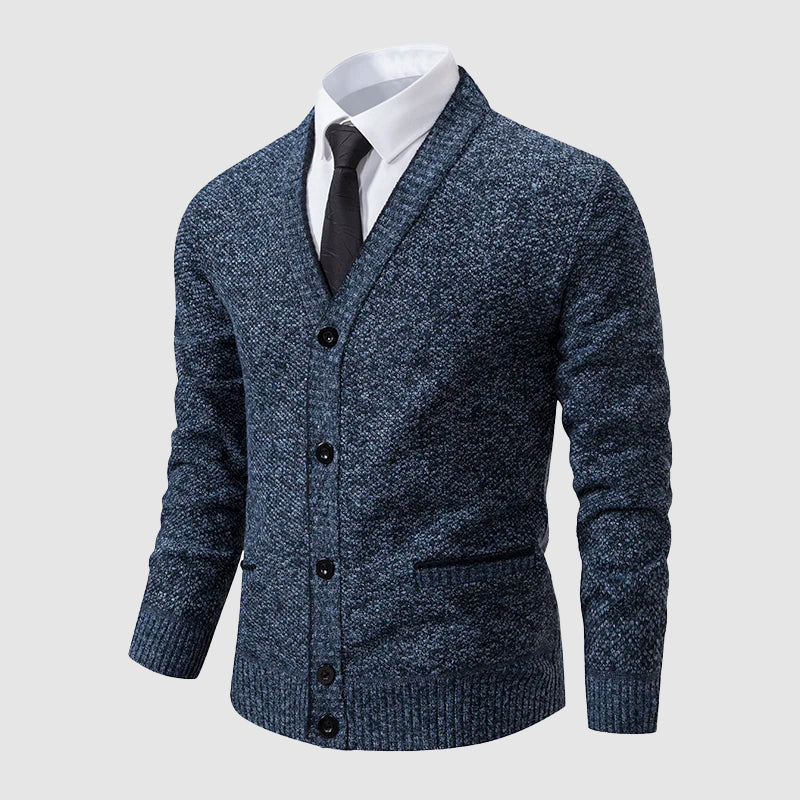 ETIENNE | MEN'S SHAWL COLLAR CARDIGAN SWEATER KNIT BUTTON UP 3