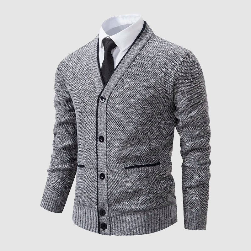 ETIENNE | MEN'S SHAWL COLLAR CARDIGAN SWEATER KNIT BUTTON UP 4
