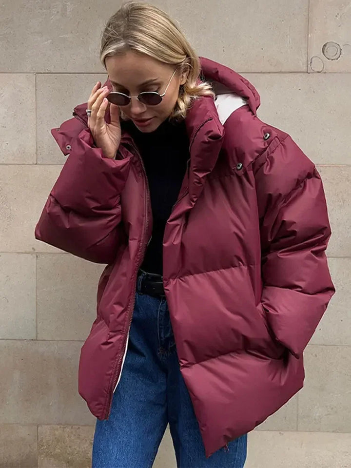 EUPHRASIE | WOMEN'S OVERSIZED PUFFER JACKET HOODED QUILTED WINTER 1