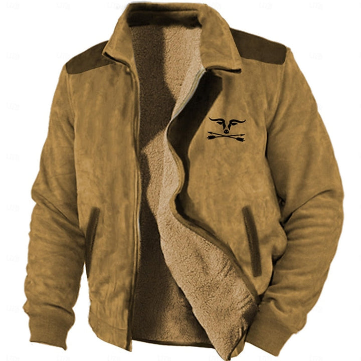 Men's Western Fleece Lined Jacket – Brown