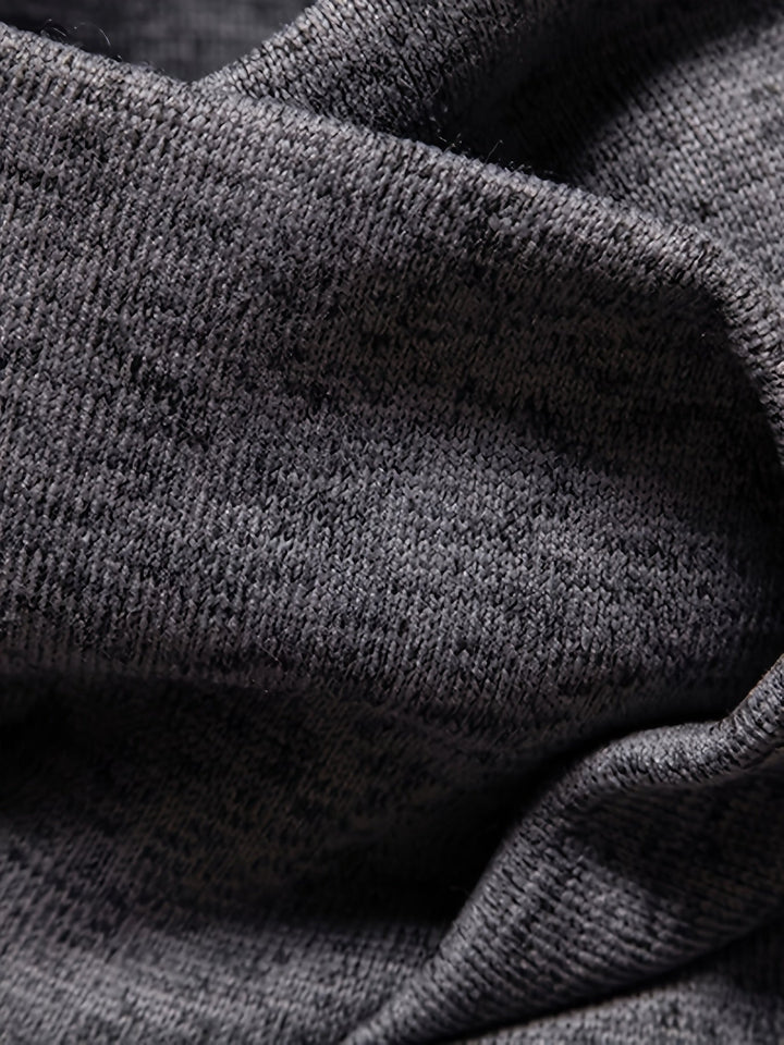 Men's Cowl Neck Button Turtleneck – Detail View